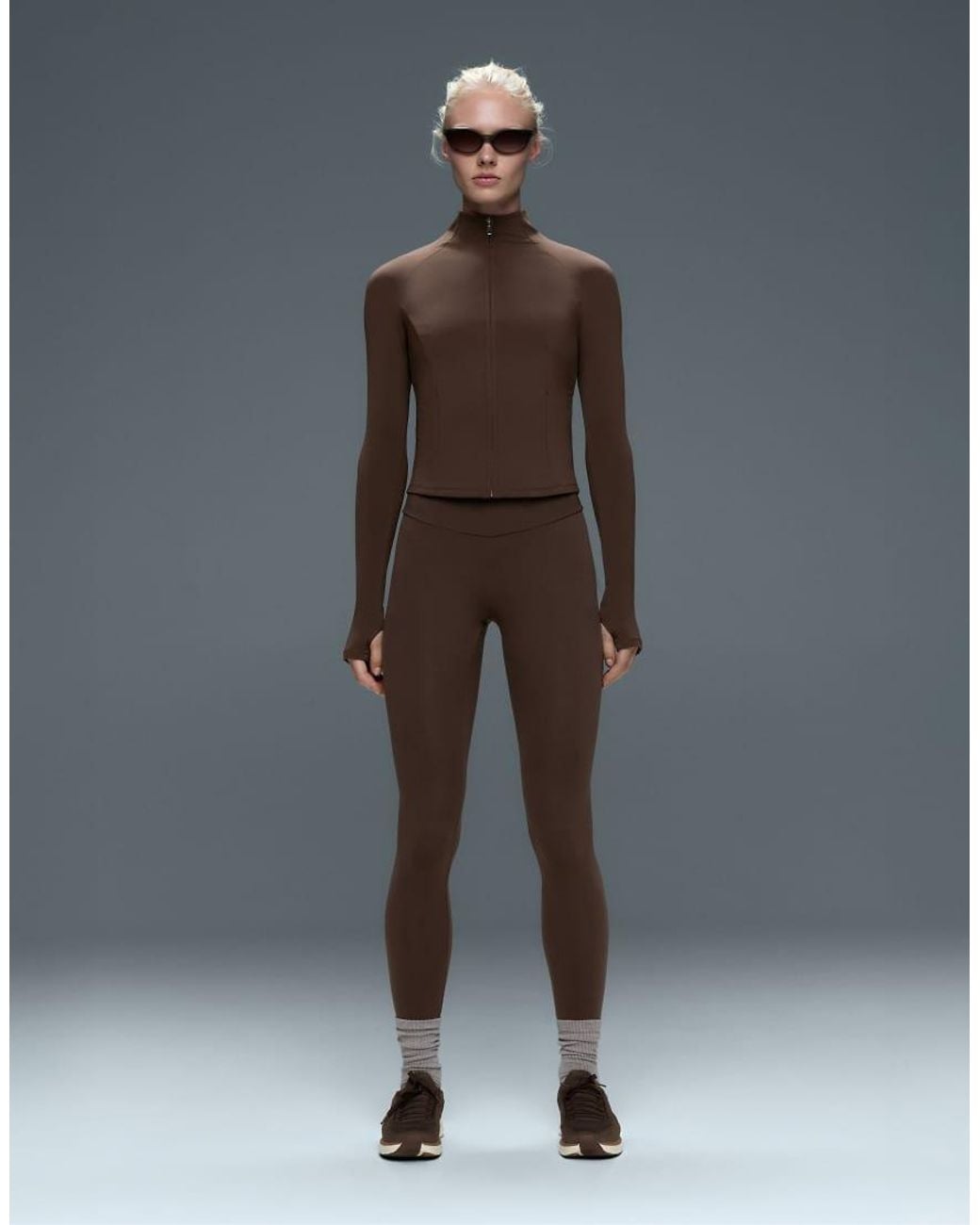 Oysho Gray Short Light Warm Technical Jacket