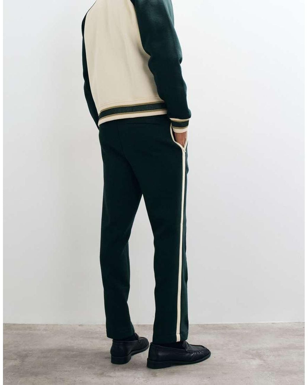Lacoste White Contrast Stripe Co-Ord Sweatpants for men