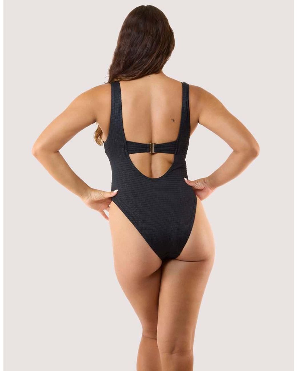 Playful Promises Blue Peek & Beau Onyx Textured Swimsuit