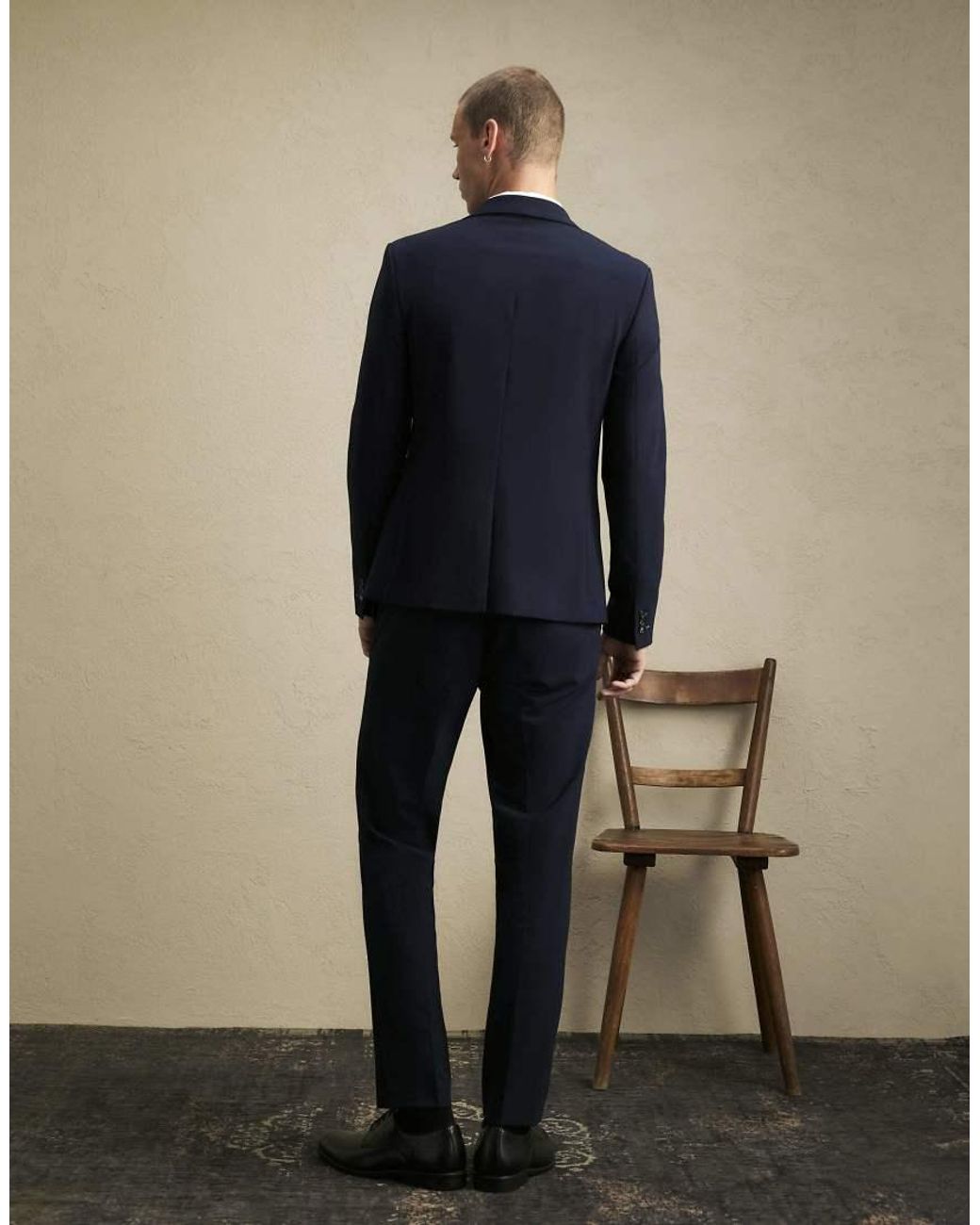 River Island Natural Skinny Fit Suit Trousers for men