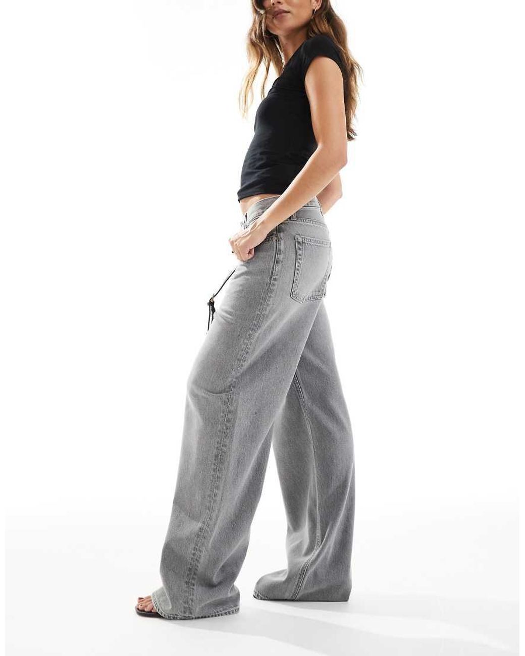 Calvin Klein Gray Low Rise baggy Jeans