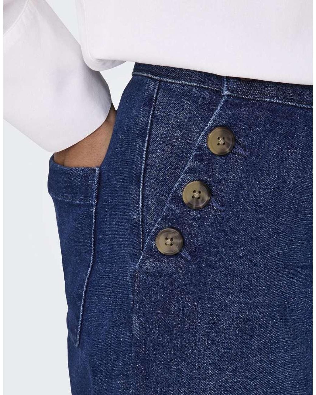 ONLY Blue Wide-Fit Jeans