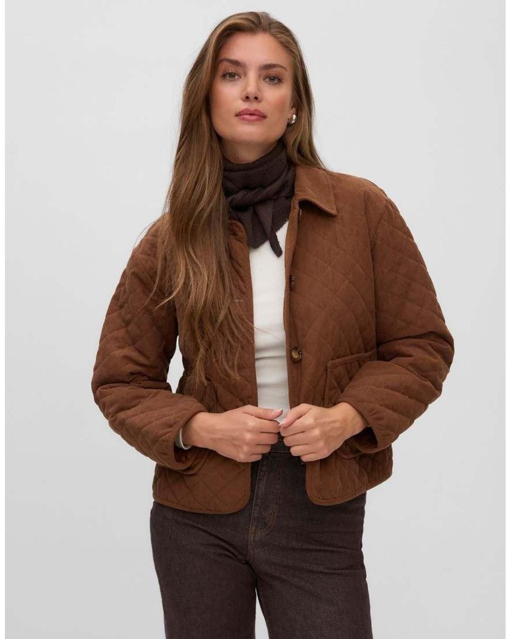 Vero Moda Brown Quilted Jacket
