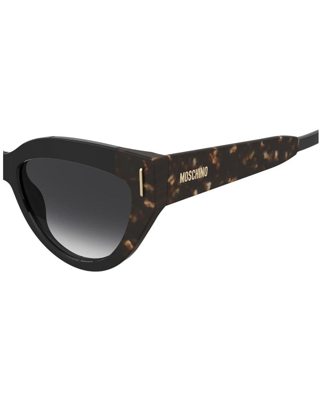 Moschino Black Cat Eye Sunglasses With Dark Shaded Lenses