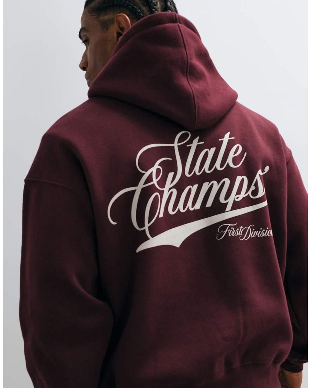 Cotton On Red Box Fit Graphic Hoodie for men