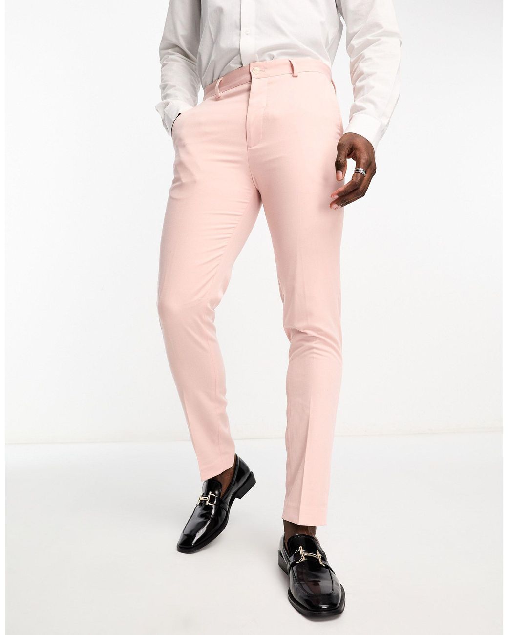 Pantaloni da abito premium super slim pastello da Uomo di Jack & Jones in  Rosa | Lyst