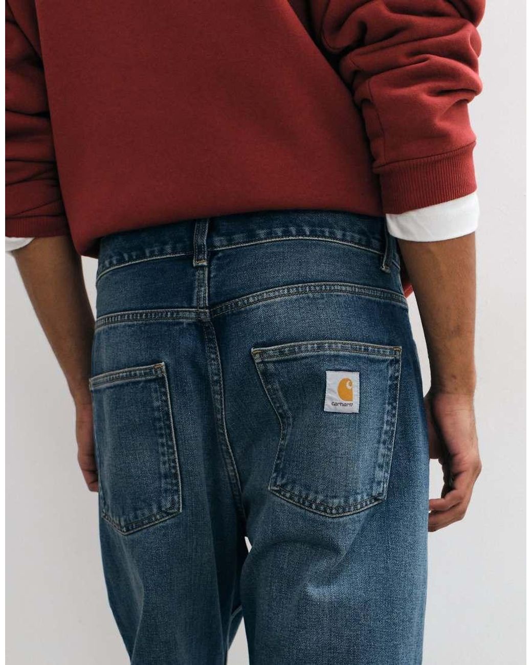Carhartt Blue Newel Relaxed Tapered Fit Jeans for men
