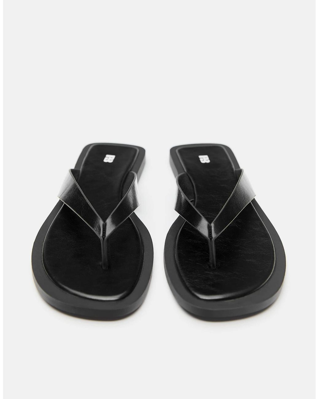 Pull&Bear Black – flache sandalen