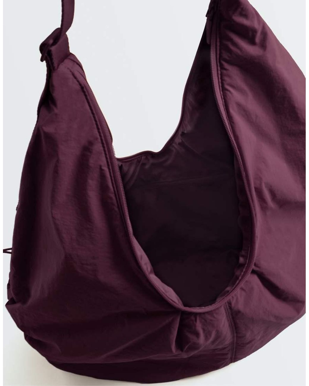 Oysho Purple Gathe Shopper Bag