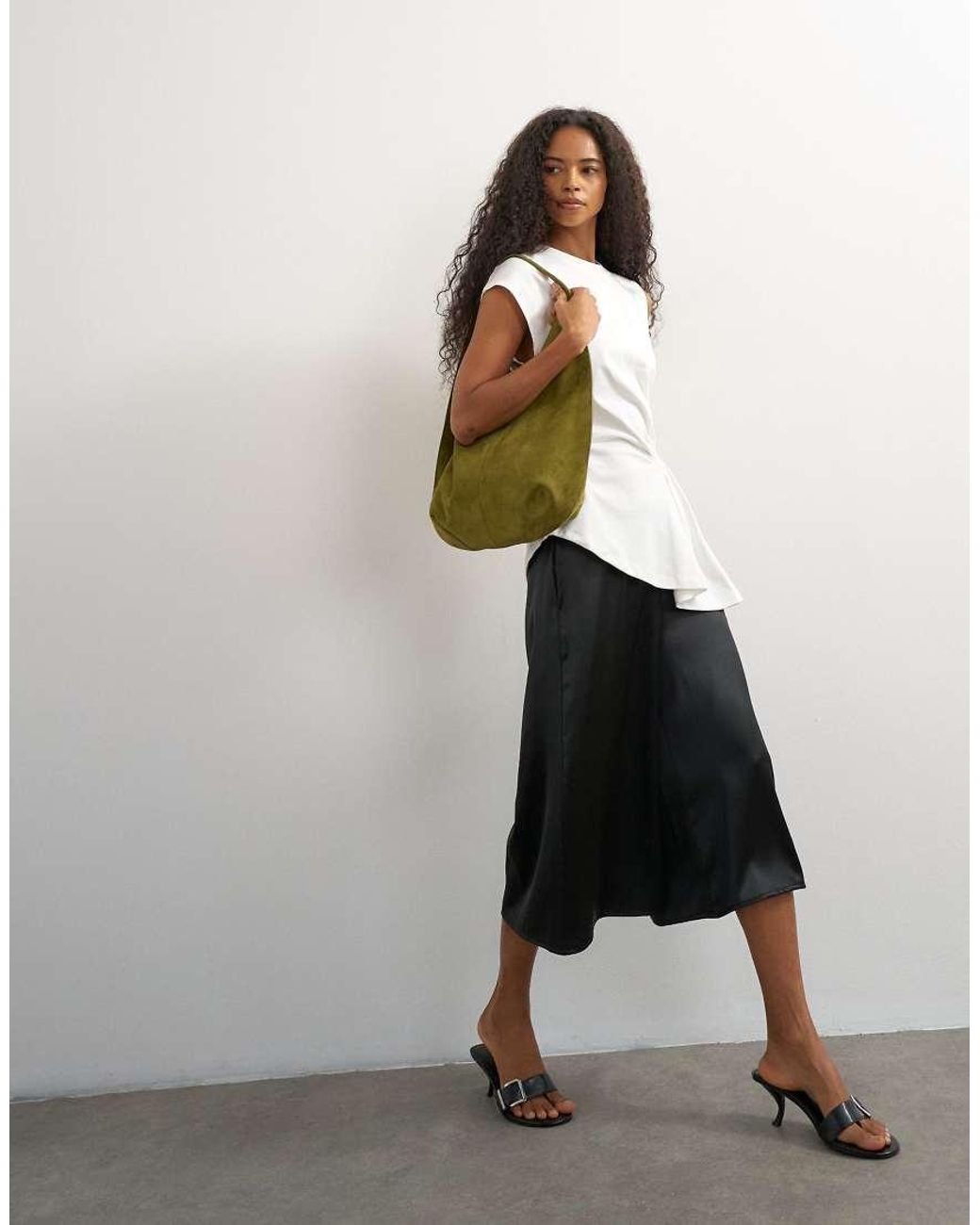 TOPSHOP Black Satin Culotte