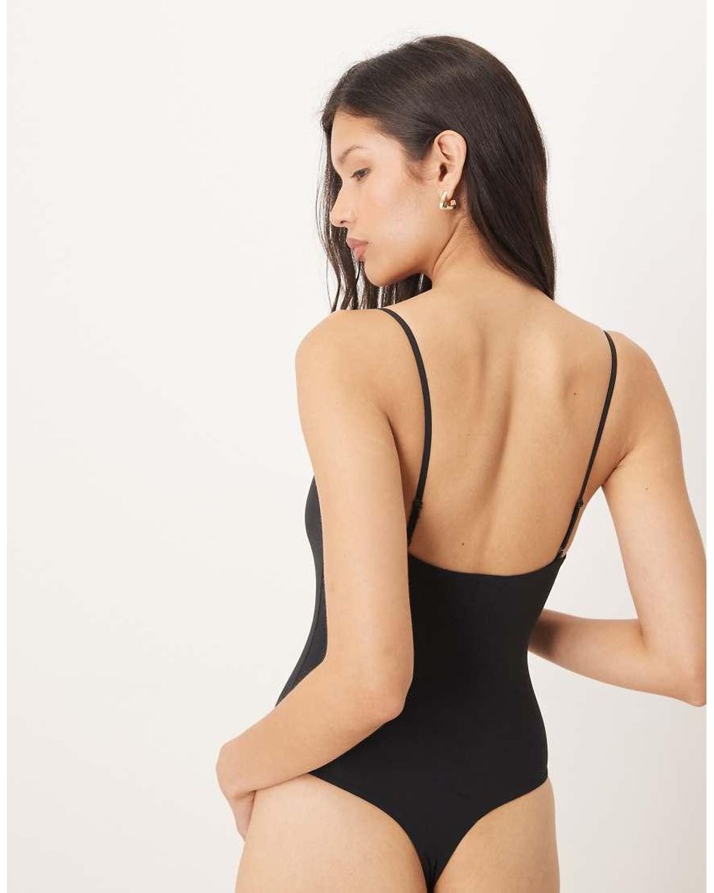 agon® Black Strappy Bodysuit