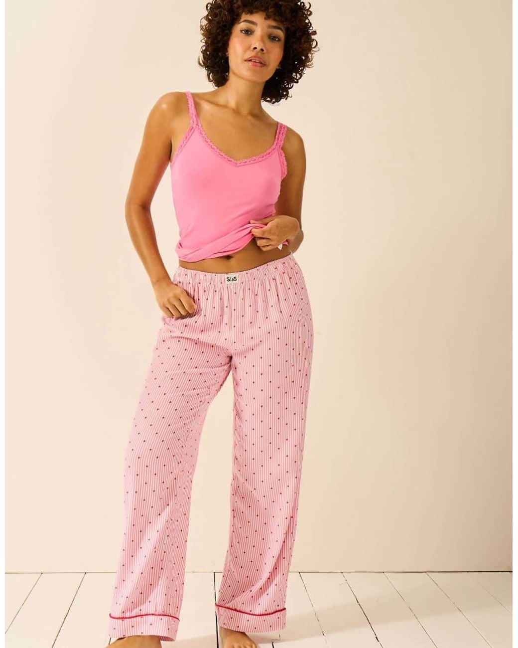 Stripe & Stare Pink Lace Cami