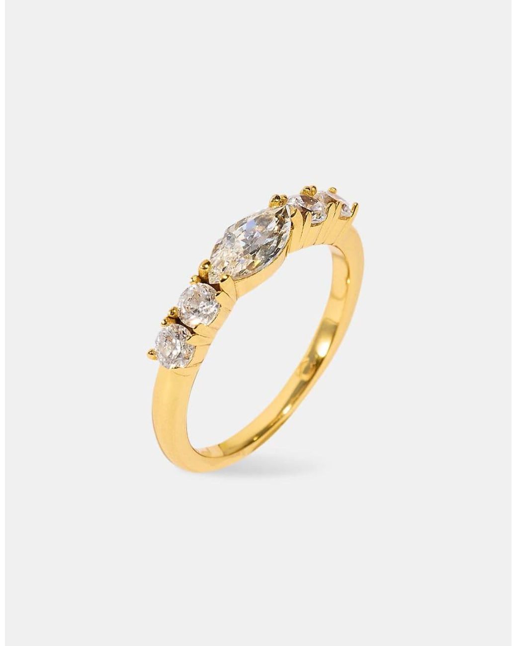 CERNUCCI White Mixed Gemstone Shape Ring