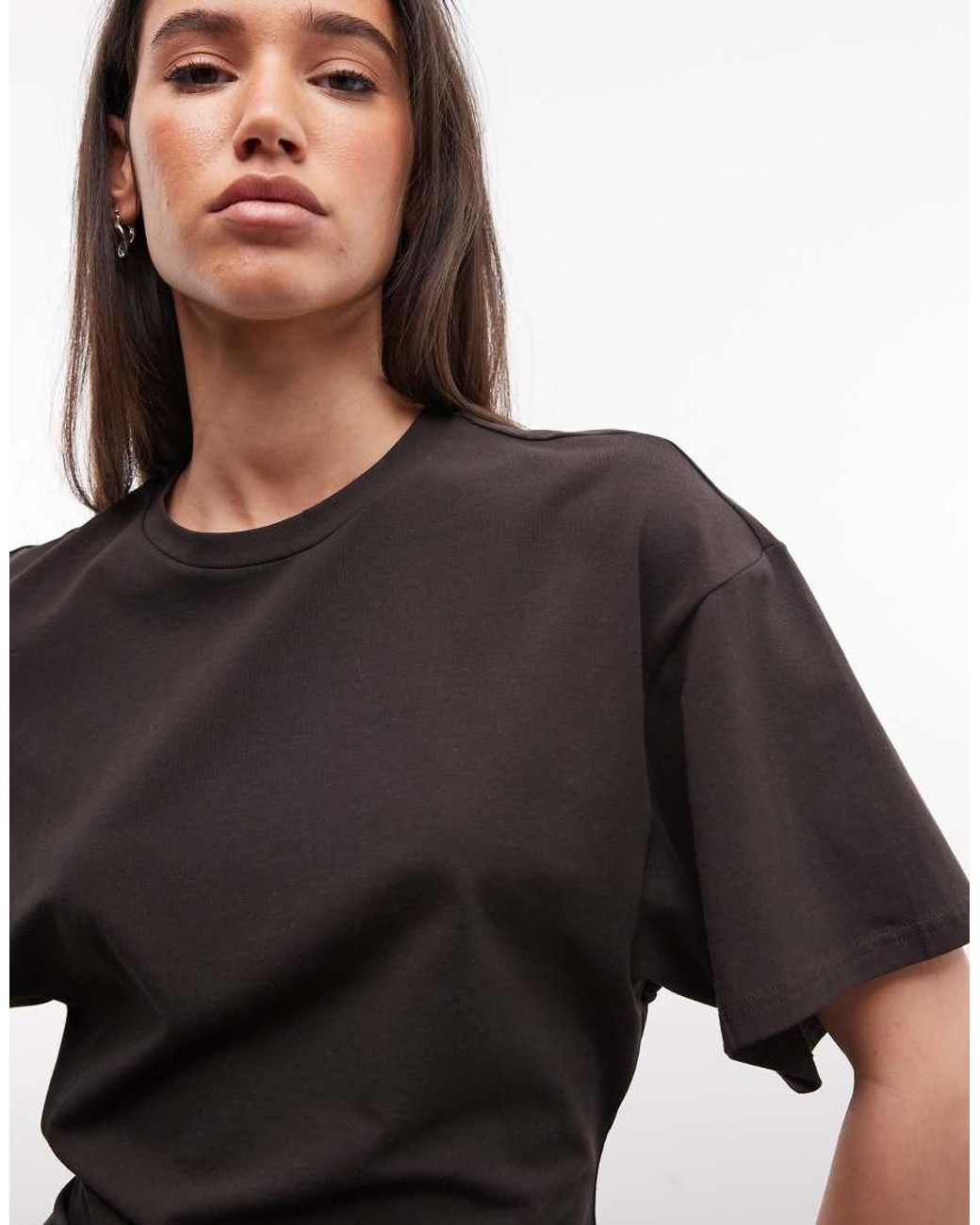 Weekday Brown Cinched Waist T-shirt
