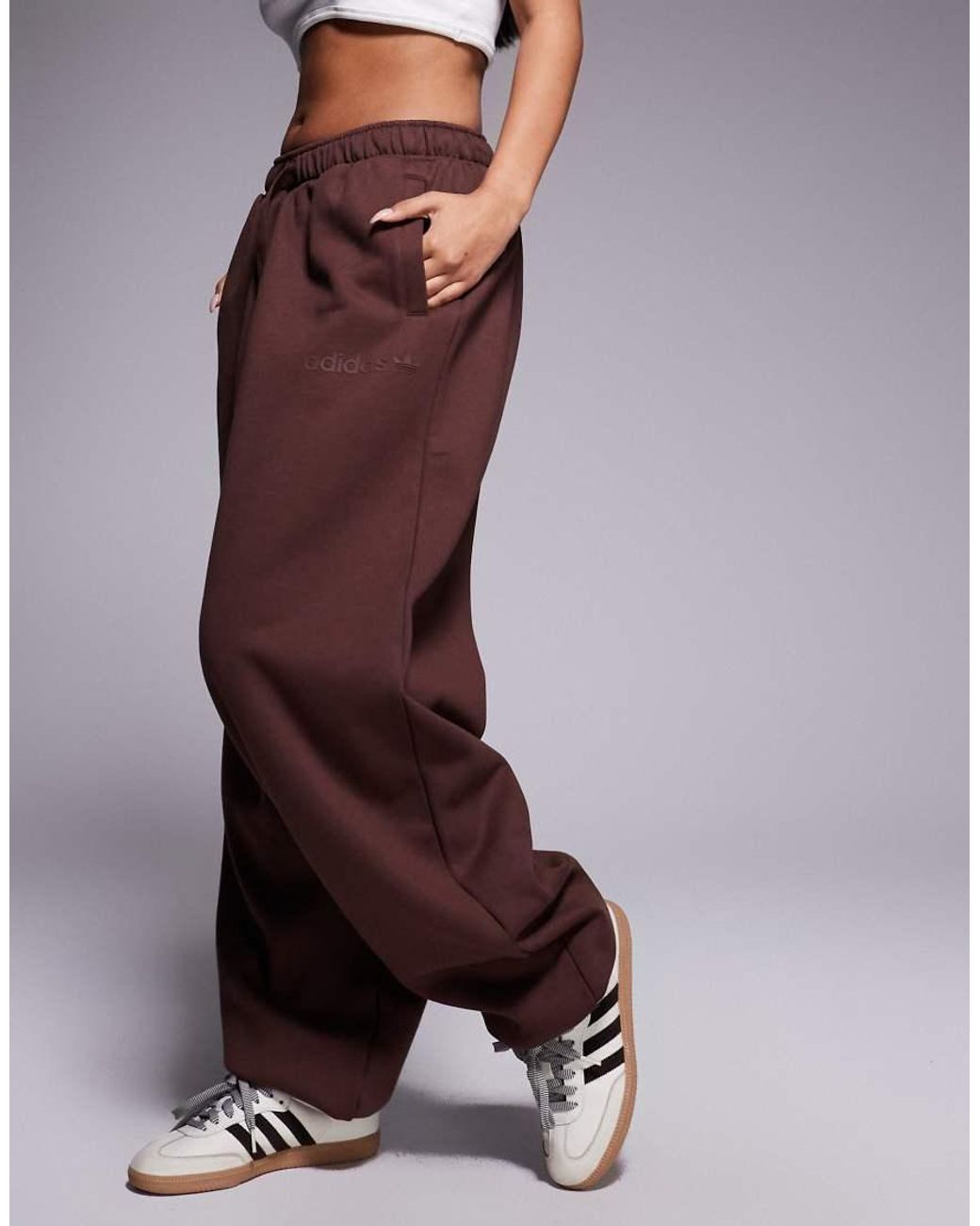 Adidas Originals Purple Linear Logo Trackies