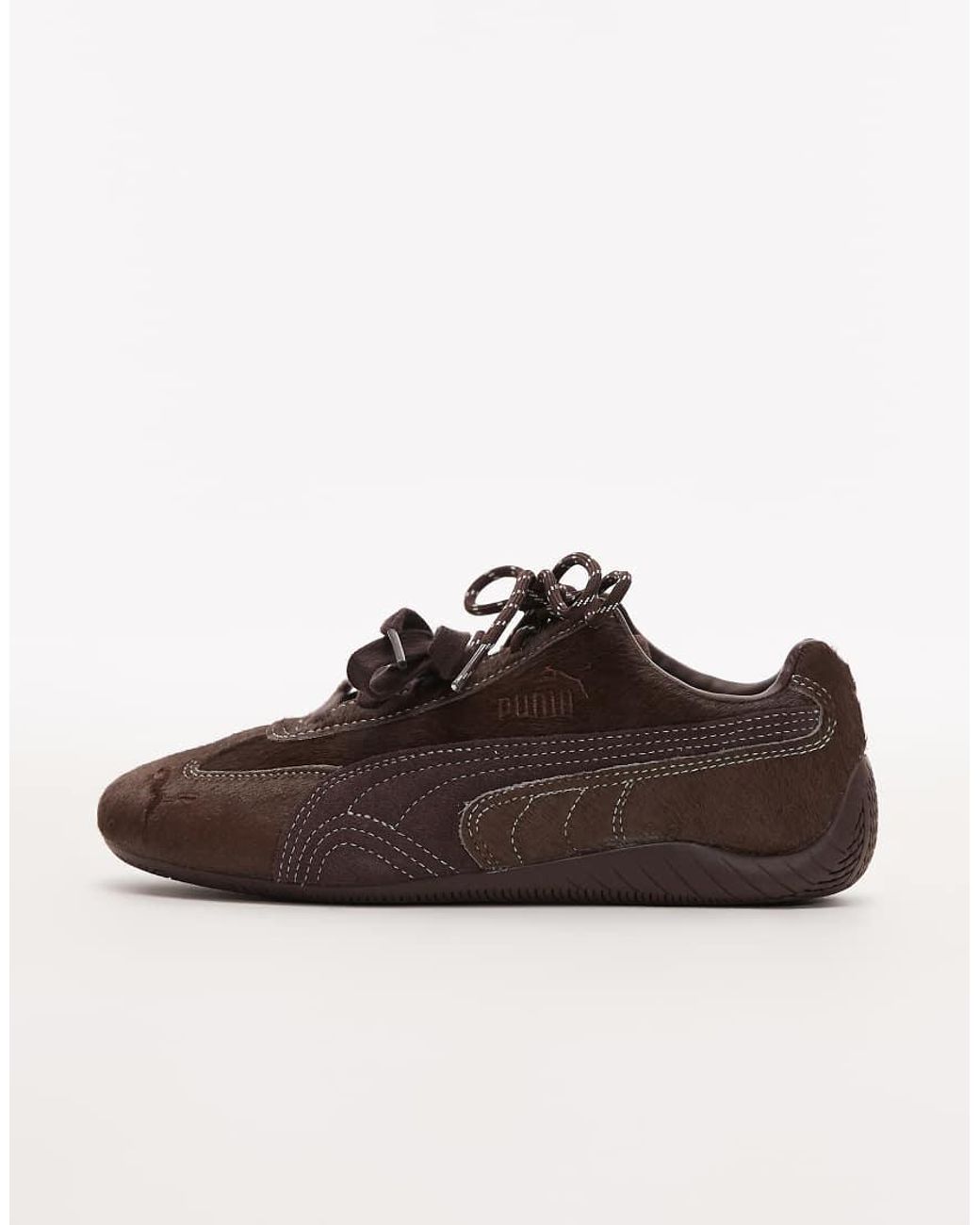 PUMA Brown Speedcat Pony Hair Trainers