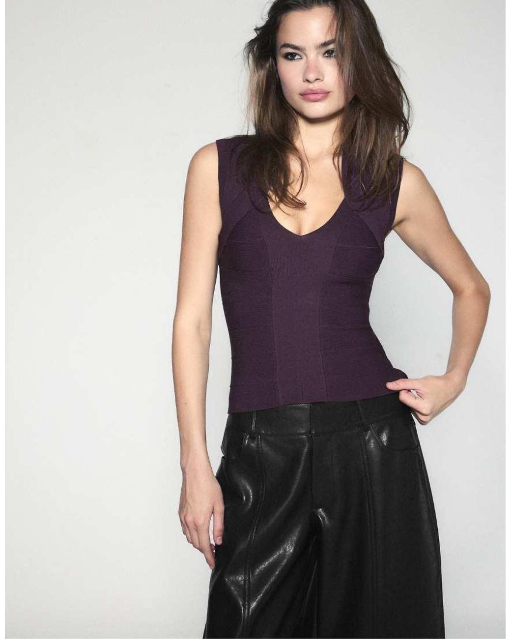 Stradivarius Blue Bandage Top