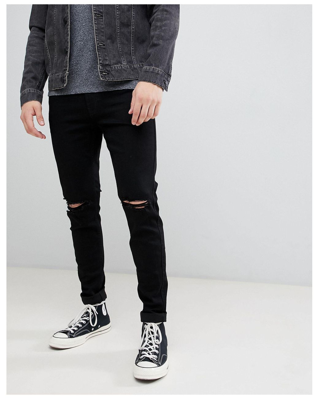 Hollister Destroy Super Skinny Jeans in Black for Men | Lyst Canada