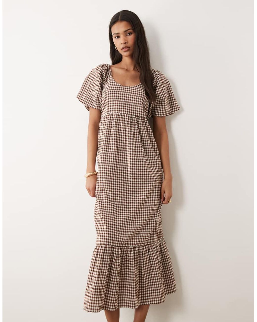 Wednesday's Girl Natural Wednesdays Girl Scoop Neck Midaxi Dress