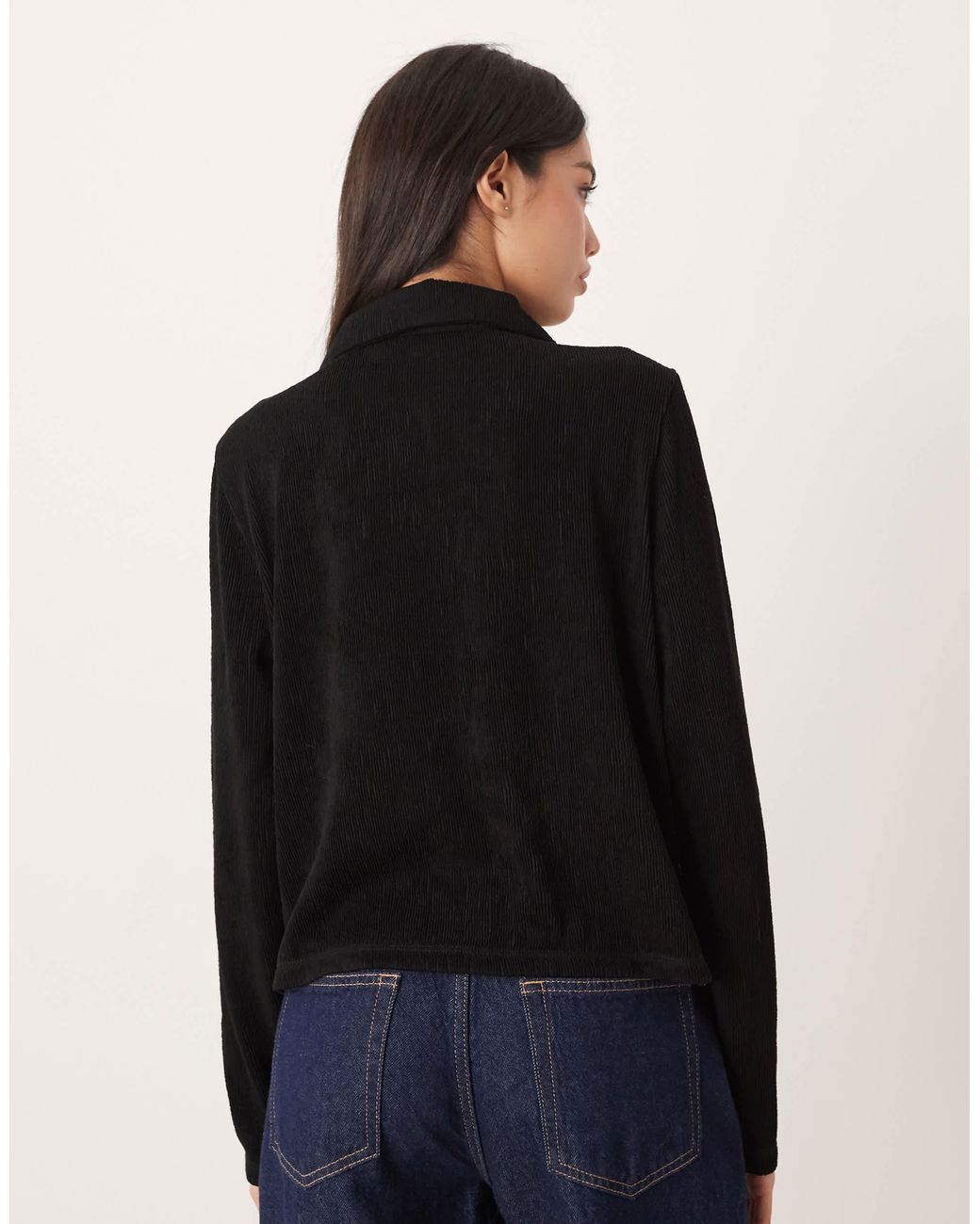 Vila Black – gestricktes polohemd