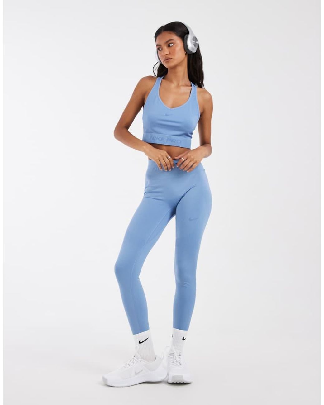 Nike Blue Pro Dri-Fit Seamless Tank Top
