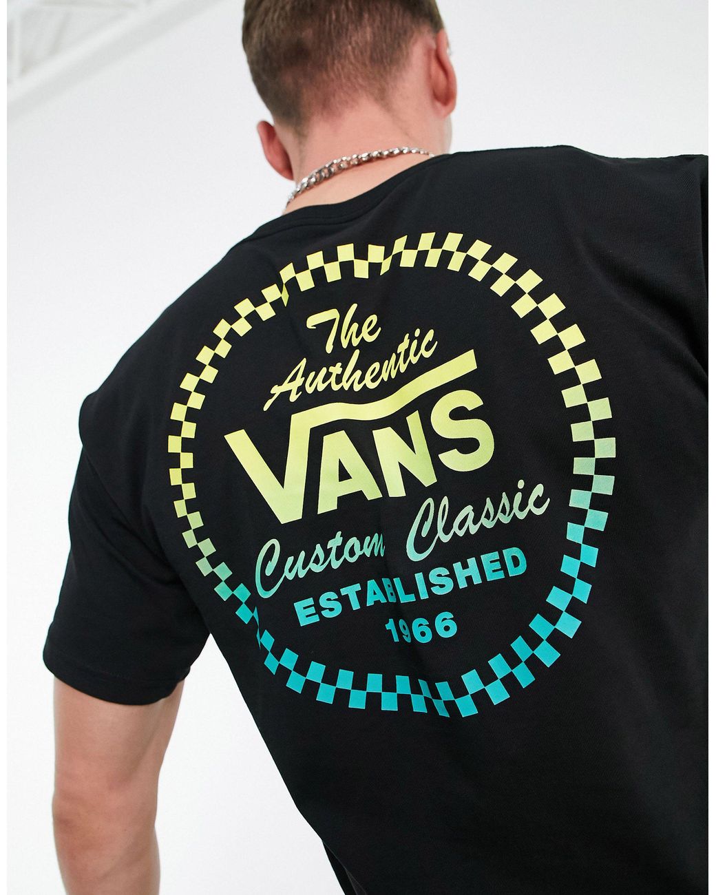 Vans Custom Classic Back Print T-shirt in Black for Men | Lyst
