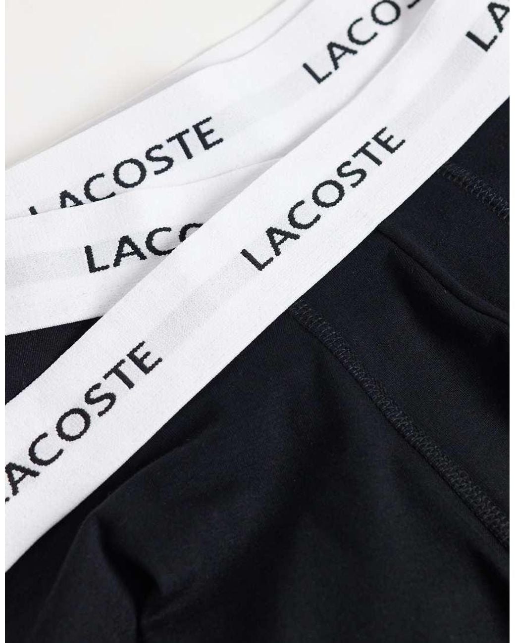 Lacoste Blue 3 Pack White Waistband Boxers for men