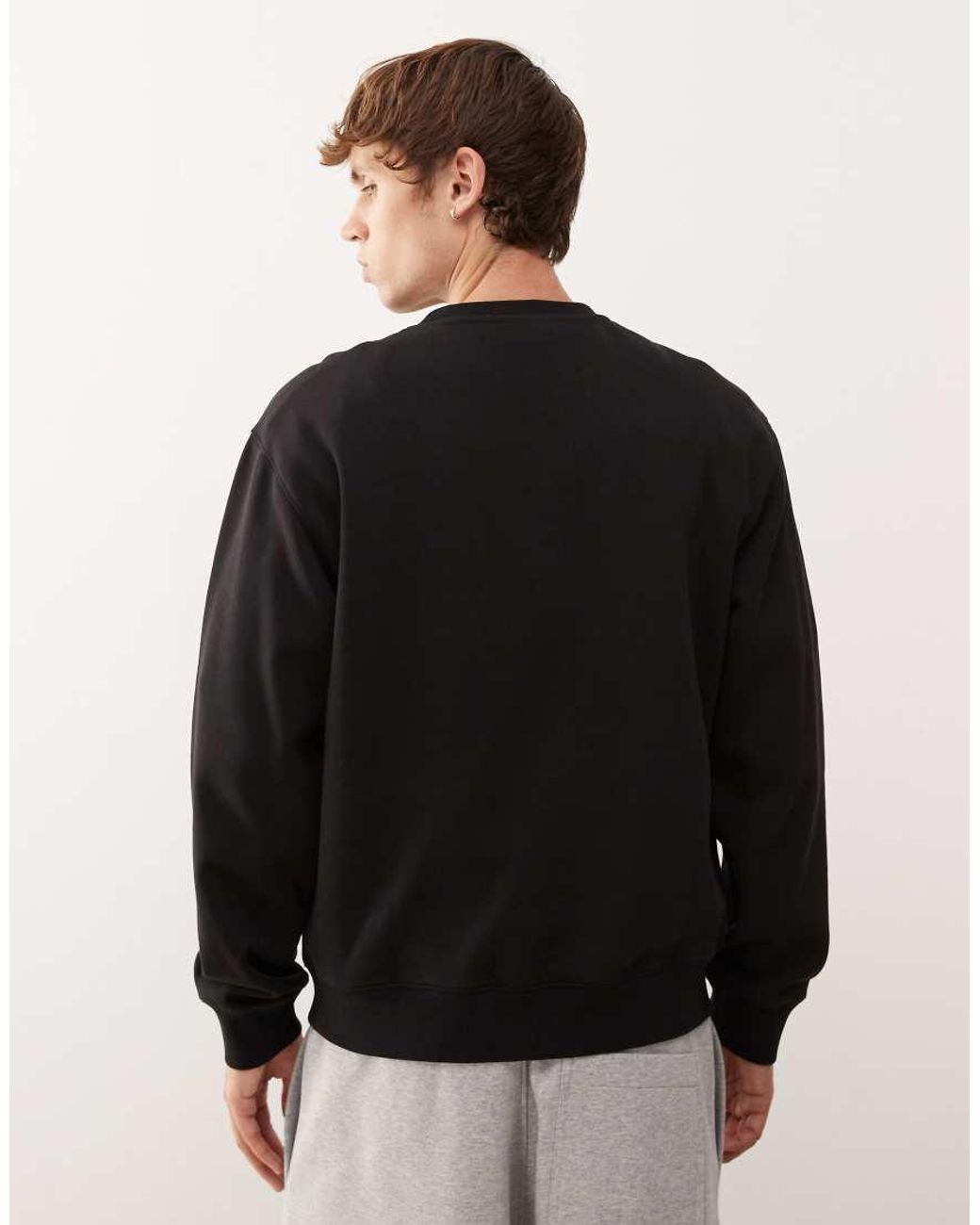 Weekday Black Classic Fit Sweatshirt for men