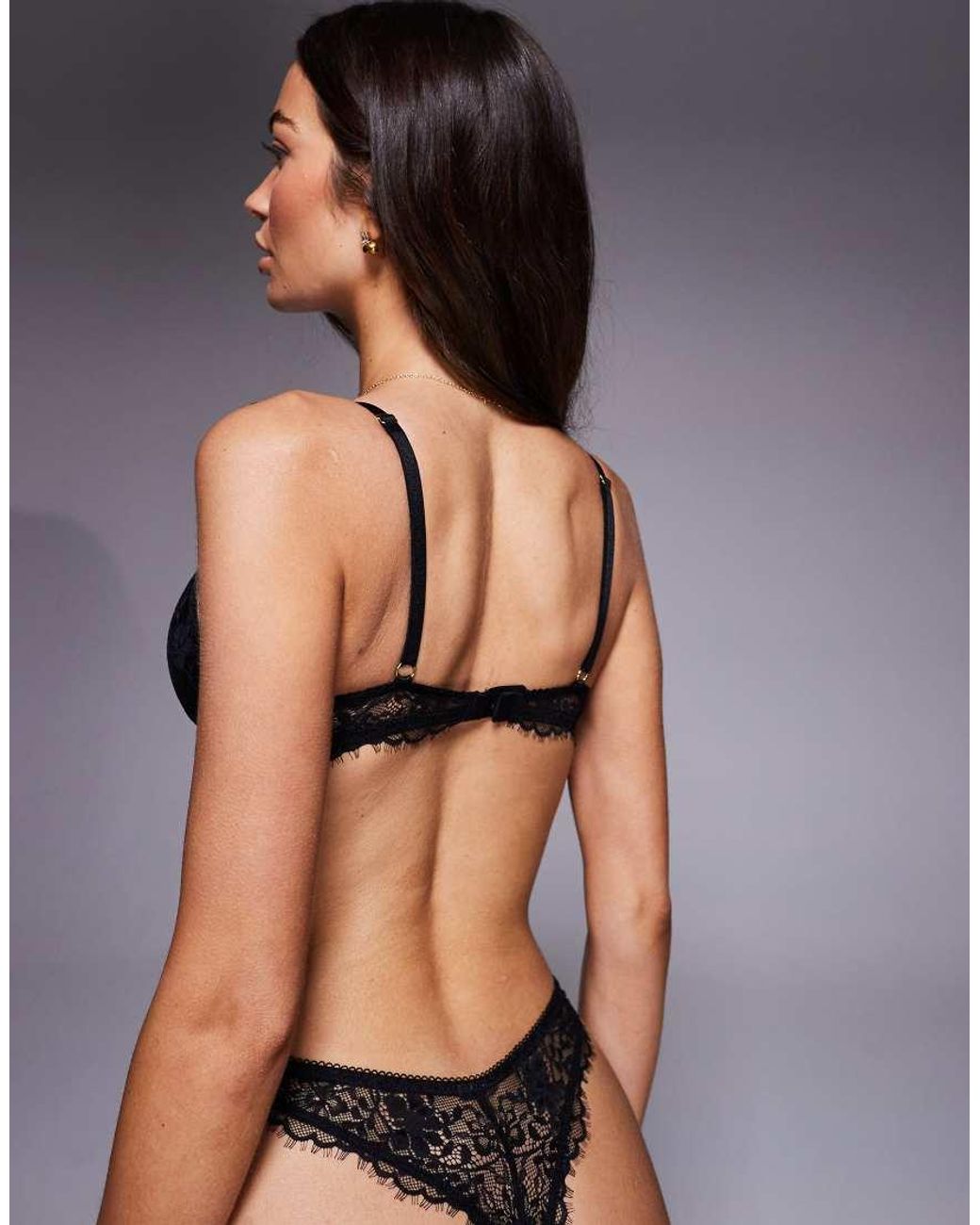 ASOS Black Tyla Eyelash Lace Moulded T-shirt Bra