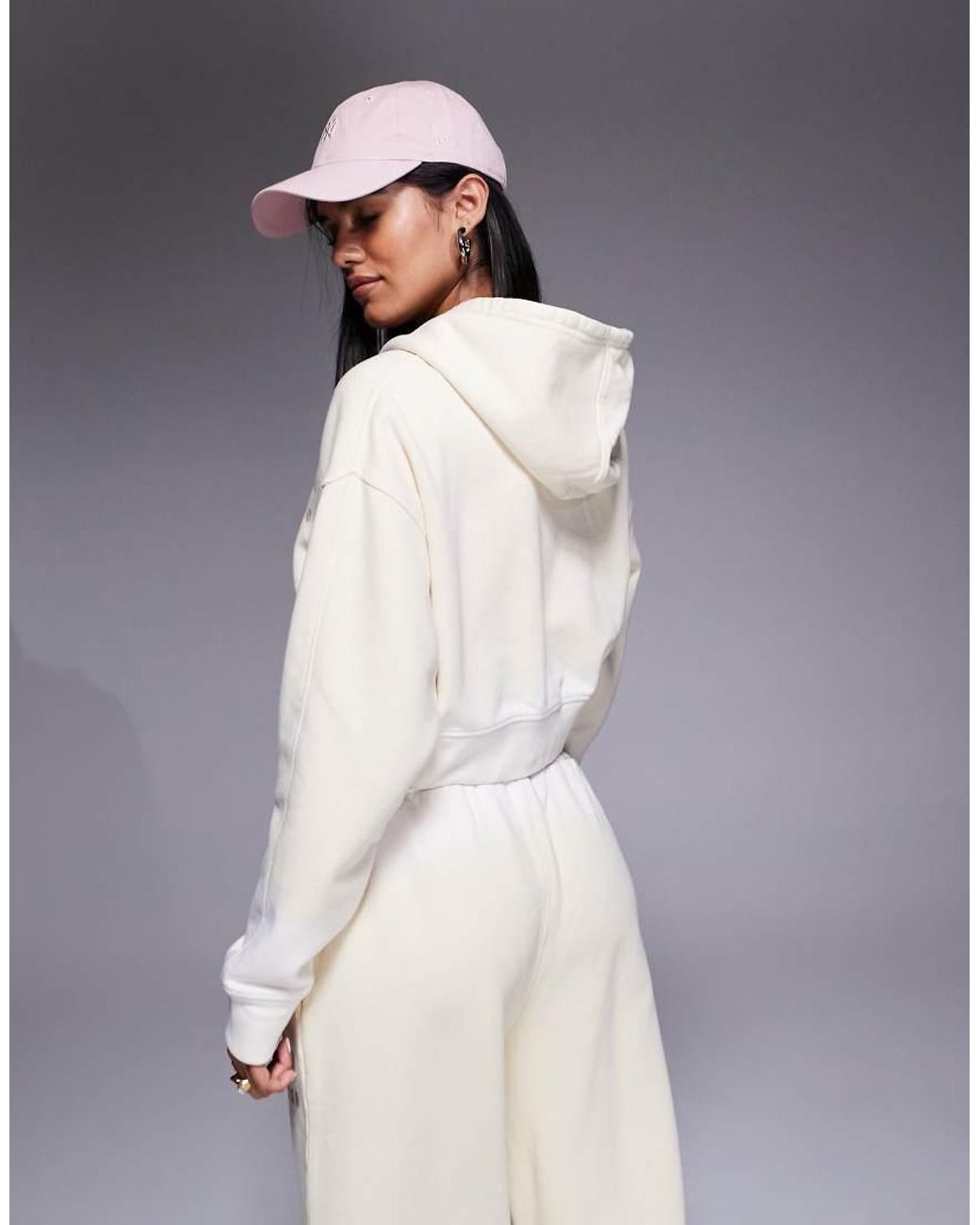 Good For Nothing Gray Spray Effect Cropped Zip Through Hoodie