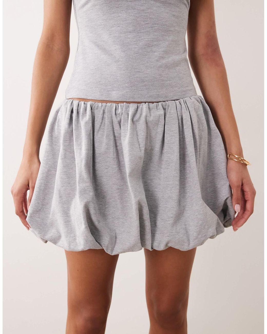 ASOS Natural Jersey Bubble Mini Skirt