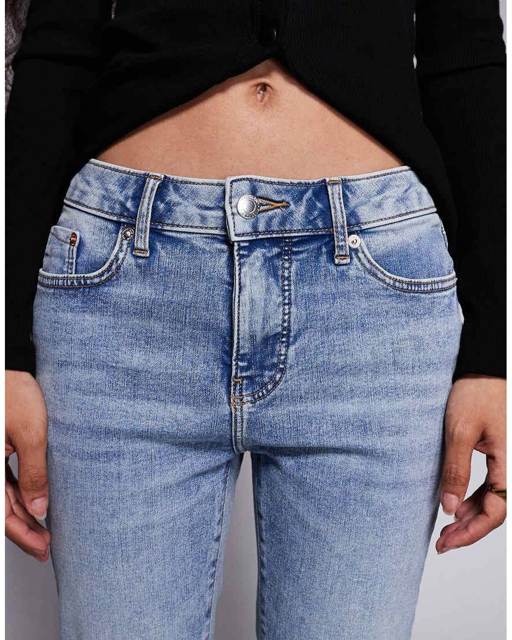 River Island Blue Mid Rise Bootcut Jeans