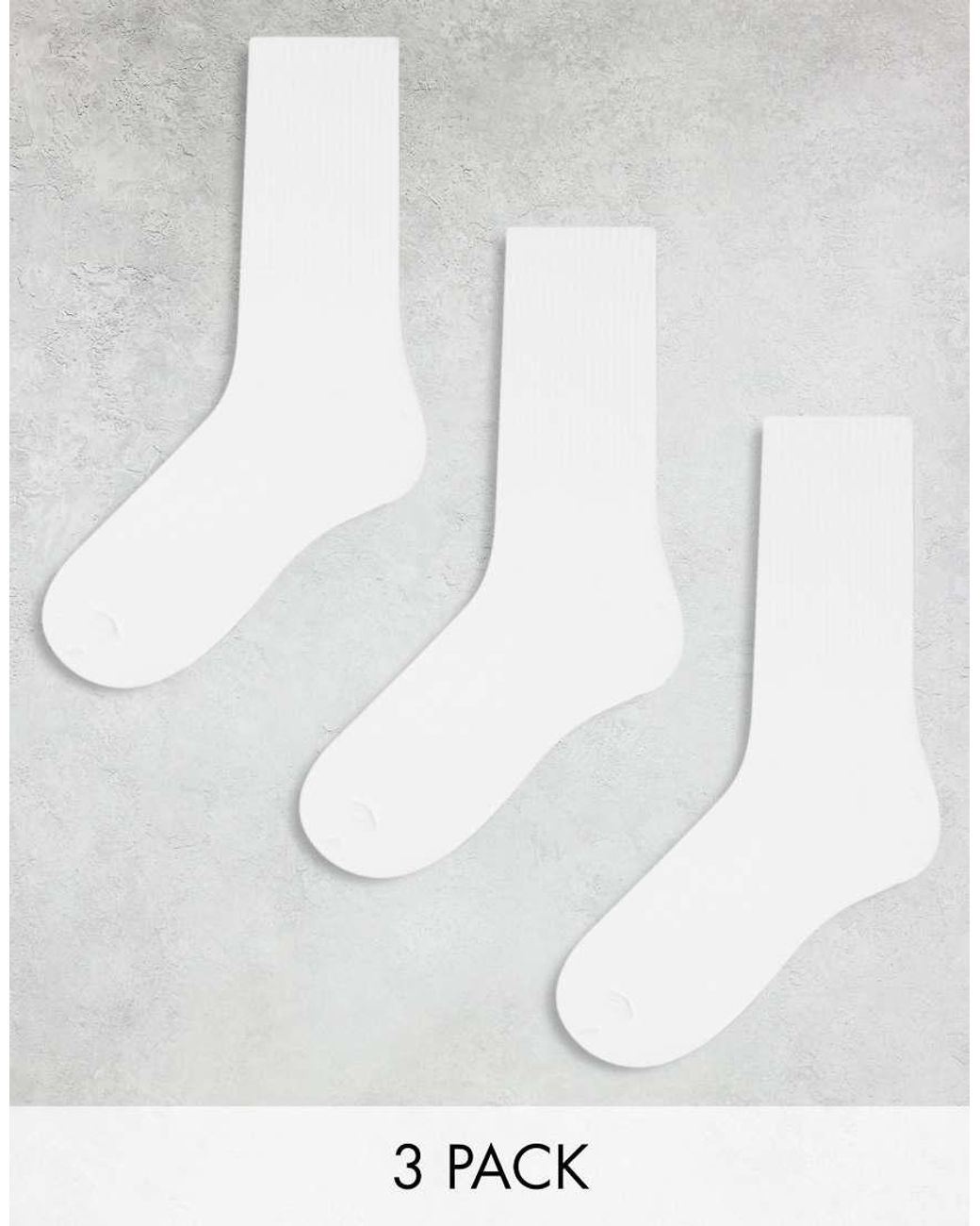 Jack & Jones White 3 Pack Tennis Sock for men