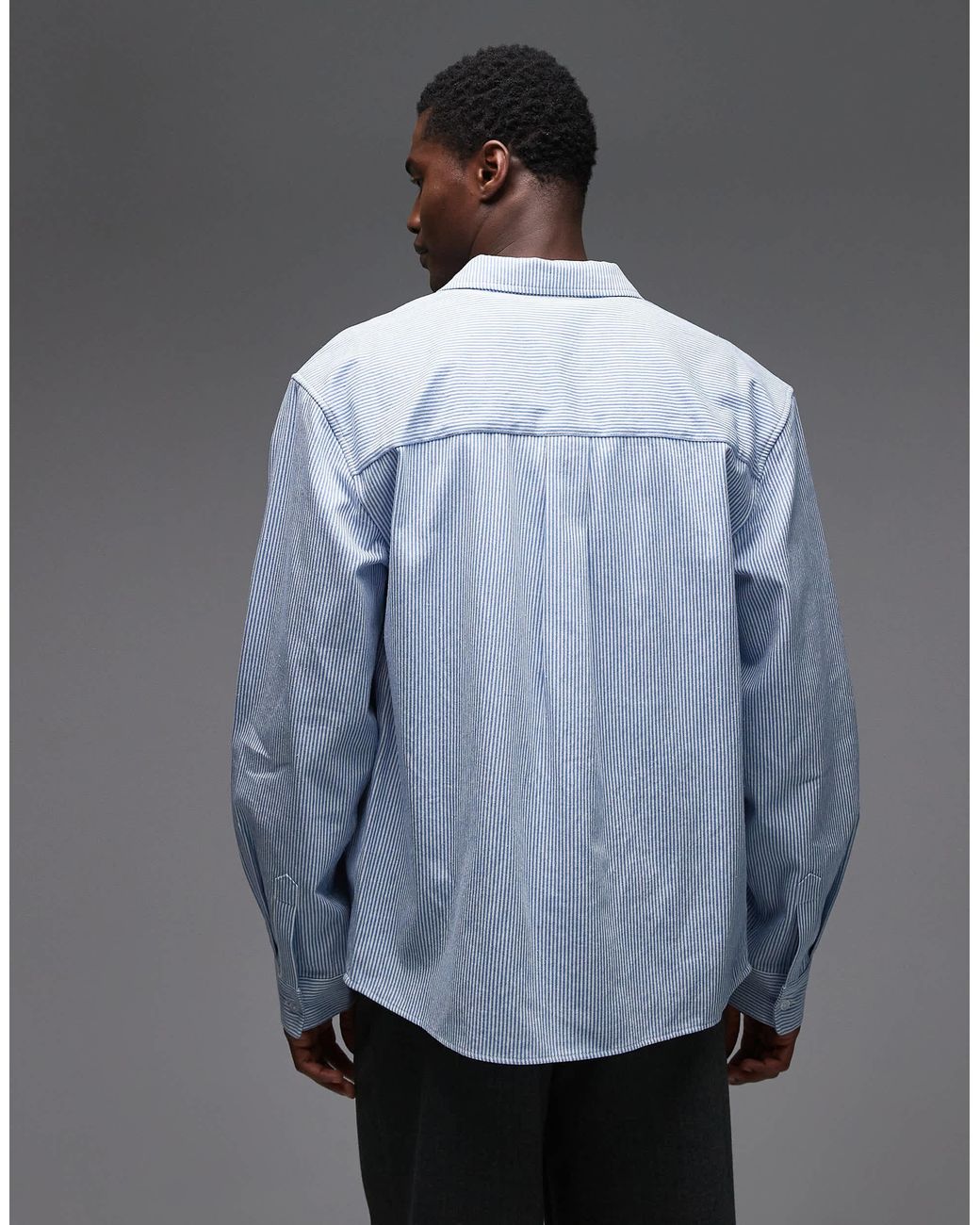 Chemise manches longues à logo sur la poche - rayures es Prohibited pour homme en coloris White