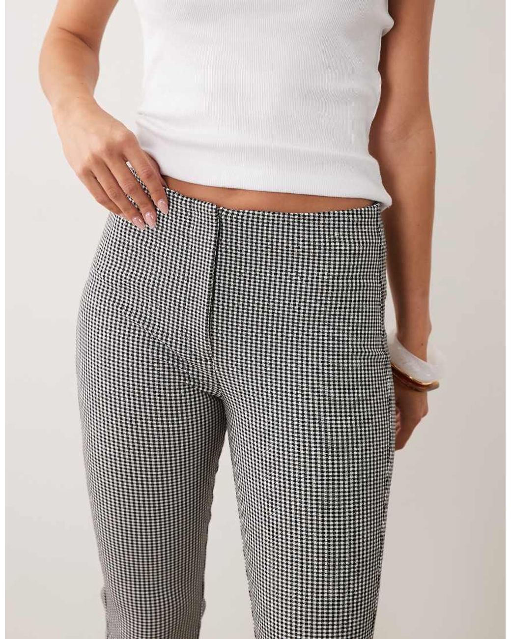 Abercrombie & Fitch Gray High Rise Bengaline Capri Trousers