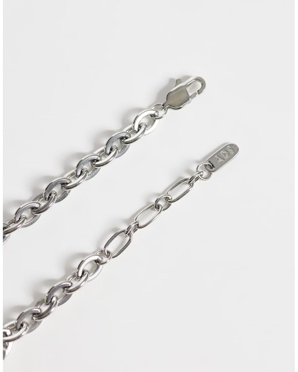 ASOS Metallic Waterproof Stainless Steel Oval Link Chain Bracelet for men