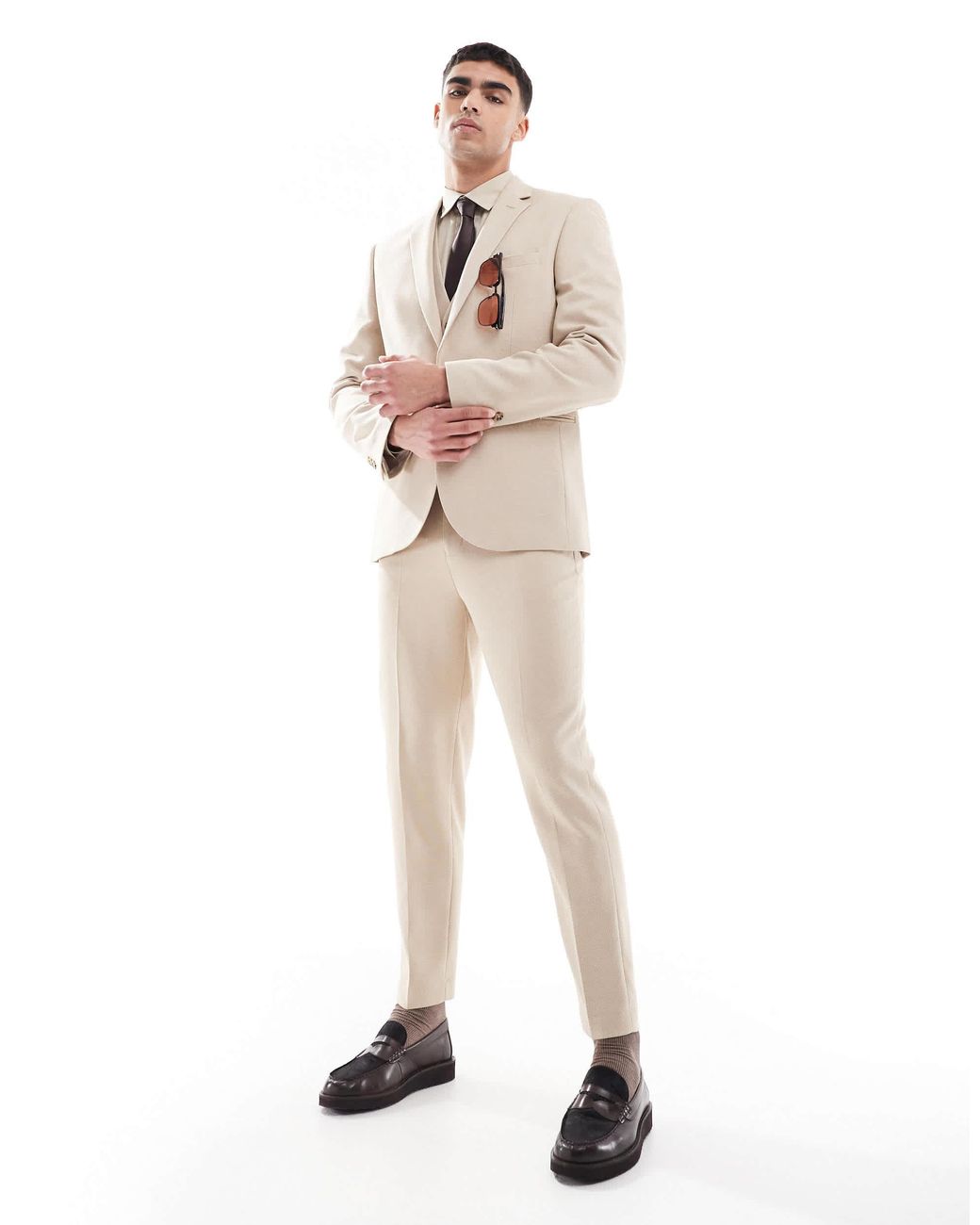 ASOS Natural Slim Suit Jacket for men