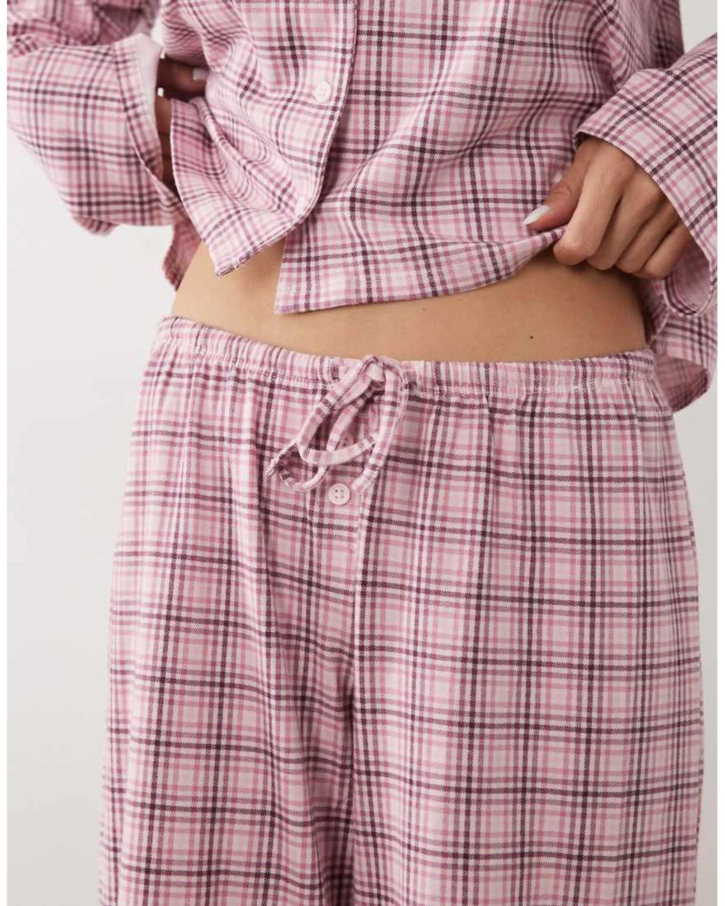 Cotton On Pink Dreamy Soft Pyjama Boxy Shirt And Flare Trouser