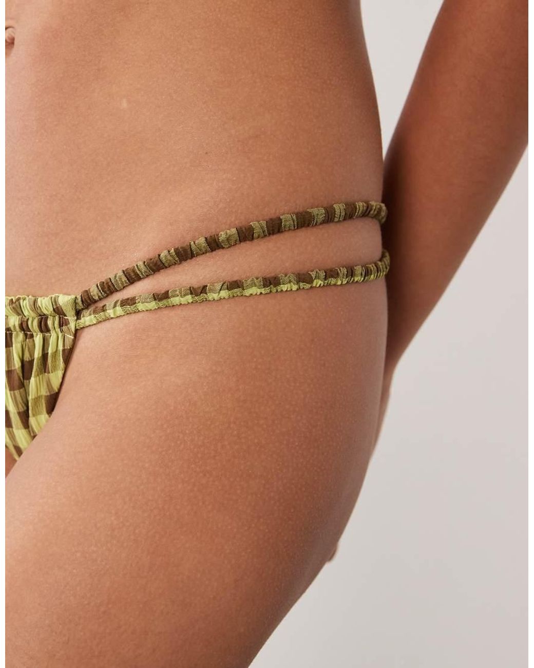 Wild Lovers Metallic Cabana Double Tie Bikini Bottoms