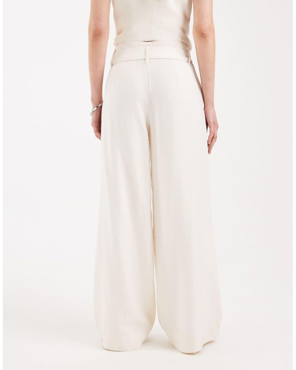 ONLY Natural High Waist Wide Leg Tailored Pants