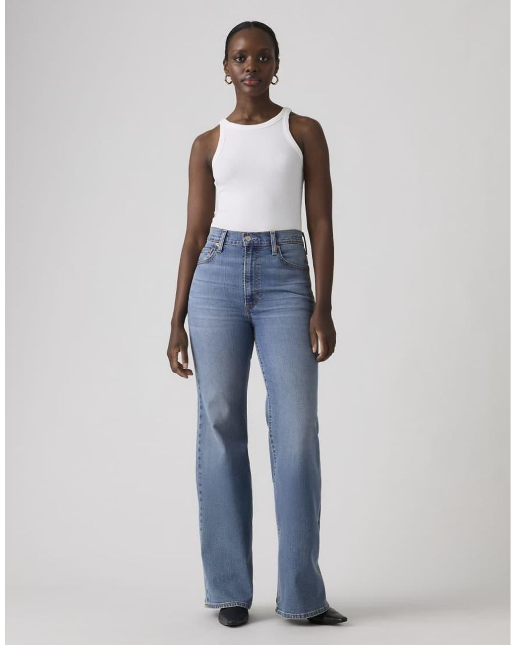 Levi's Blue Ribcage Bell Jeans