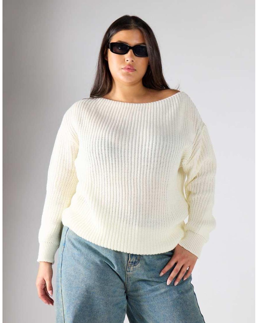 Glamorous Blue Chunky Knit Jumper
