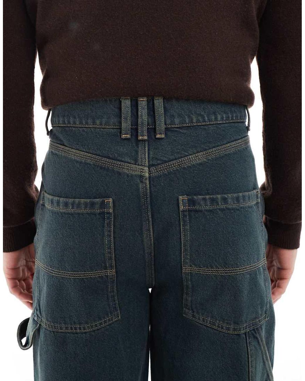 Collusion Black X011 Carpenter Mid Rise Jean for men