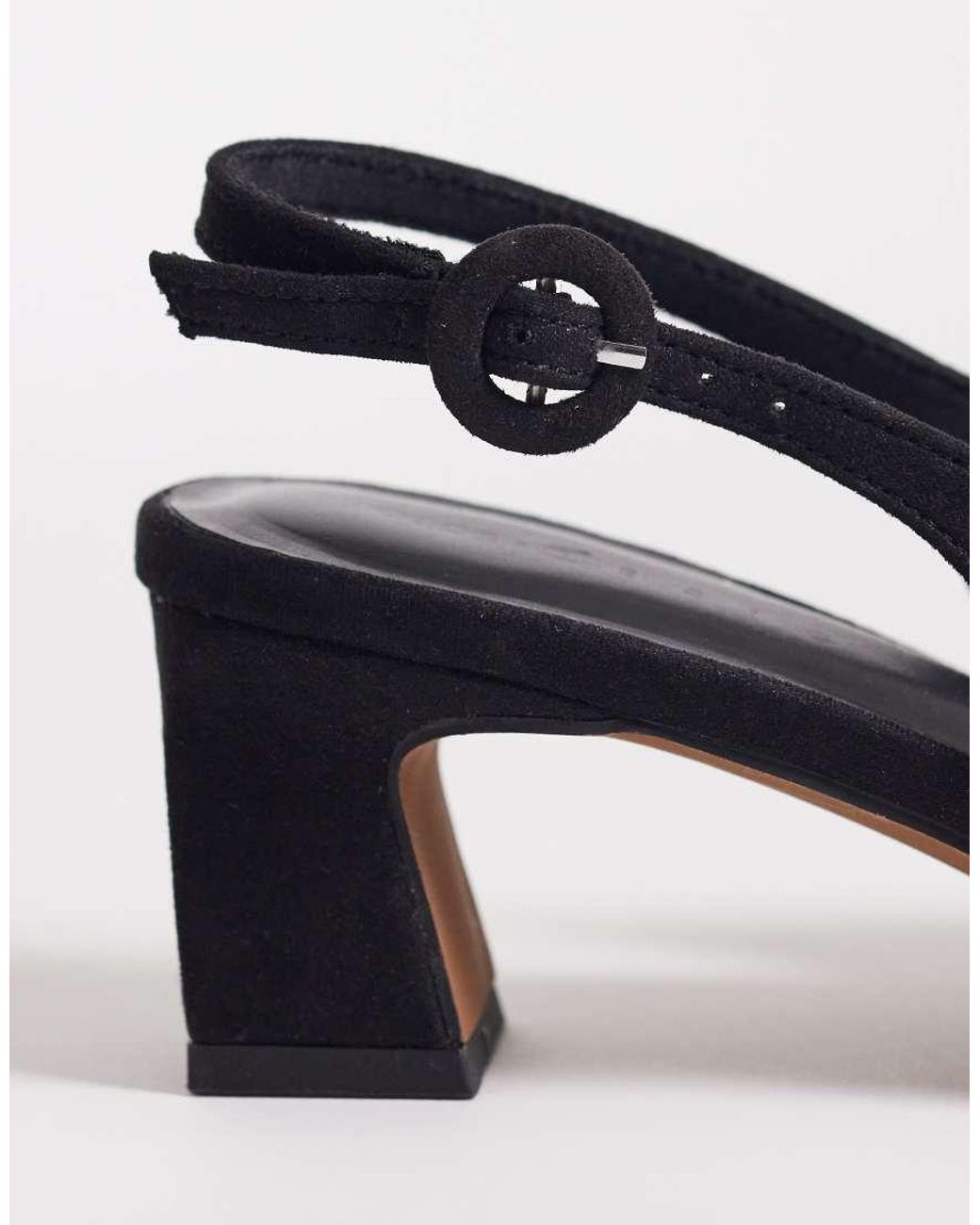 ASOS Blue Swift Sling Back Block Heeled Shoes