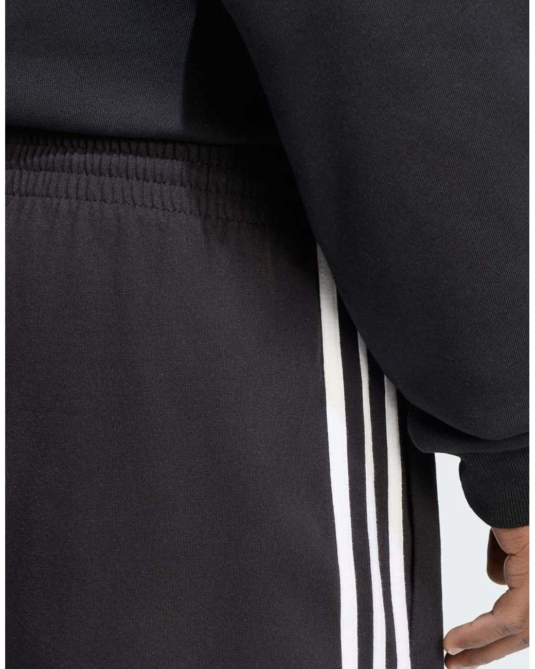 Adidas Originals Blue Essentials 3-Stripes Single Jersey Shorts for men