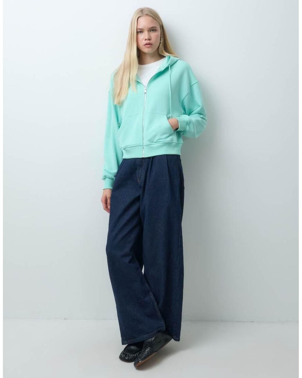 ASOS Blue Zip Front Hoodie Co-ord
