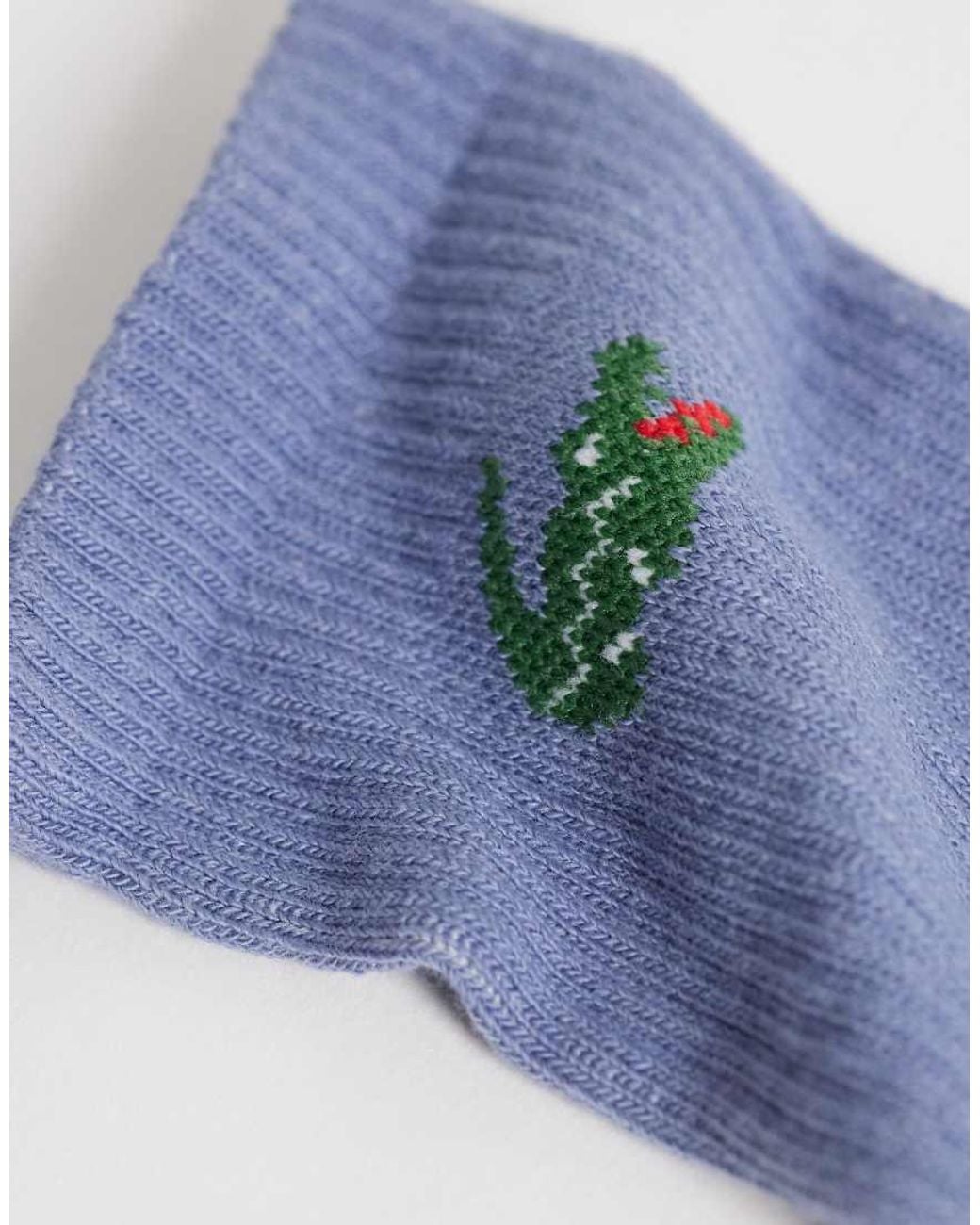 Lacoste Blue 6 Pack Croc Logo Long Coloured Sports Socks for men