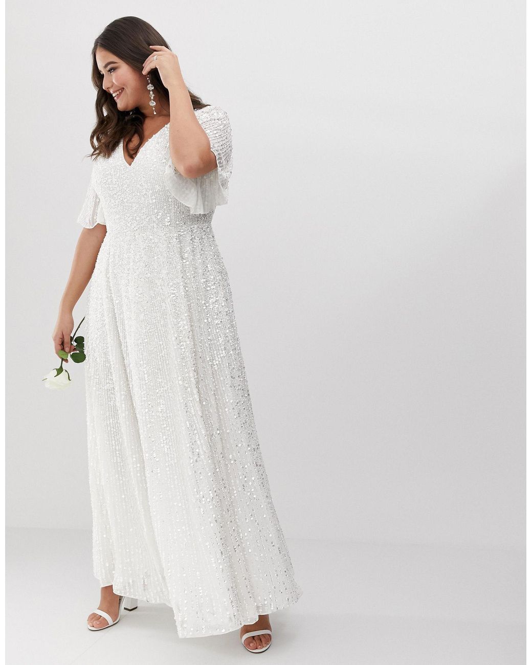 Asos plus size white dress best sale
