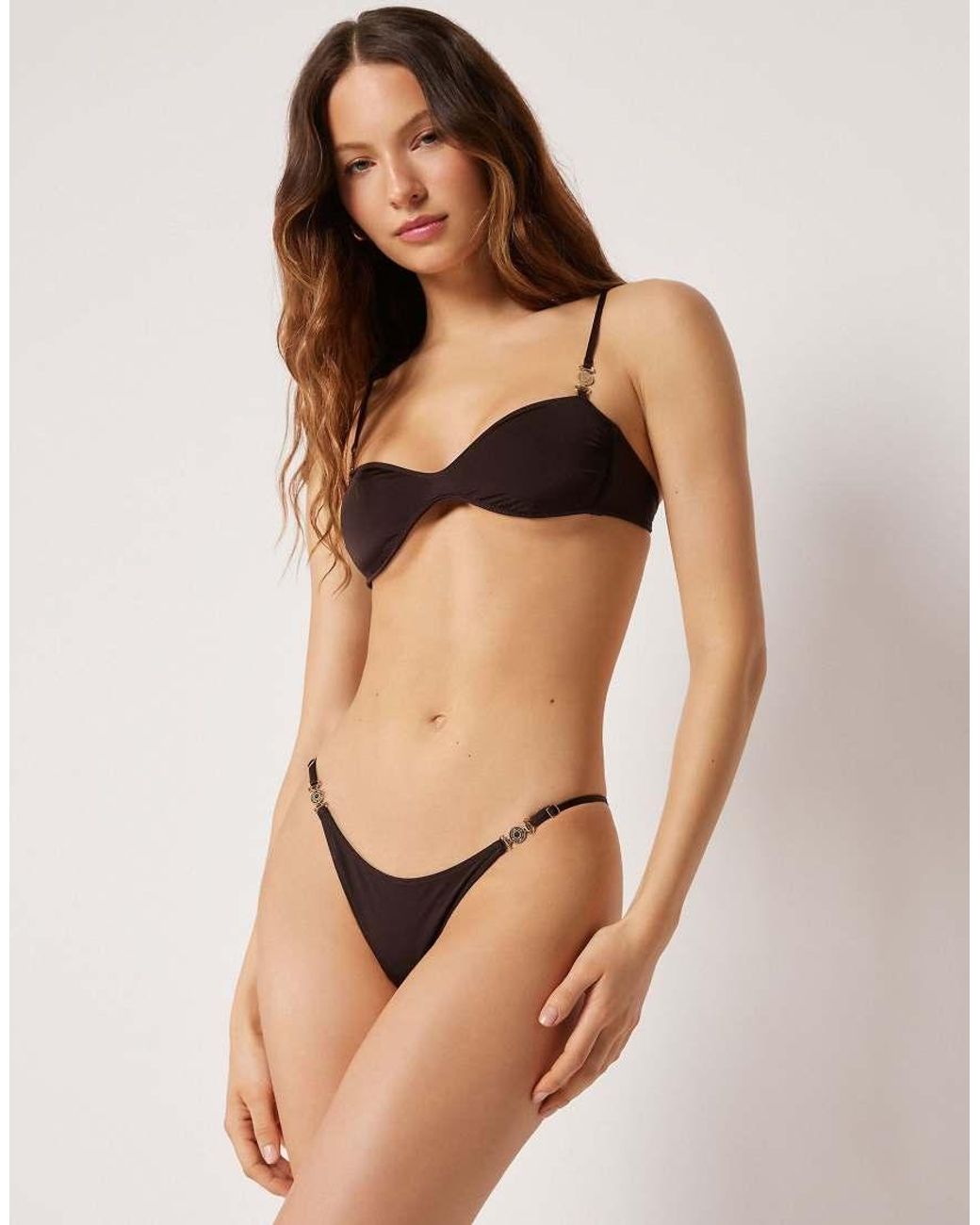 Calzedonia Black Brassiere Bikini Top Minimal Fit