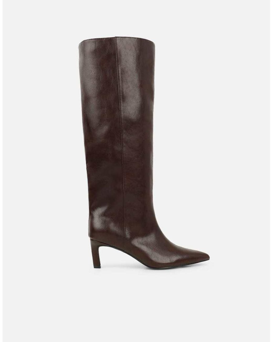 SIMMI Natural Nash Knee High Heeled Boots